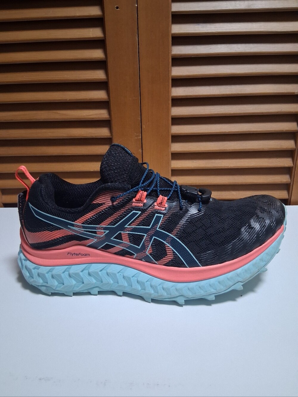 ASICS Trabuco Max Women's Trail Running Shoe 1012A901 Black/Coral * Size: 10.5